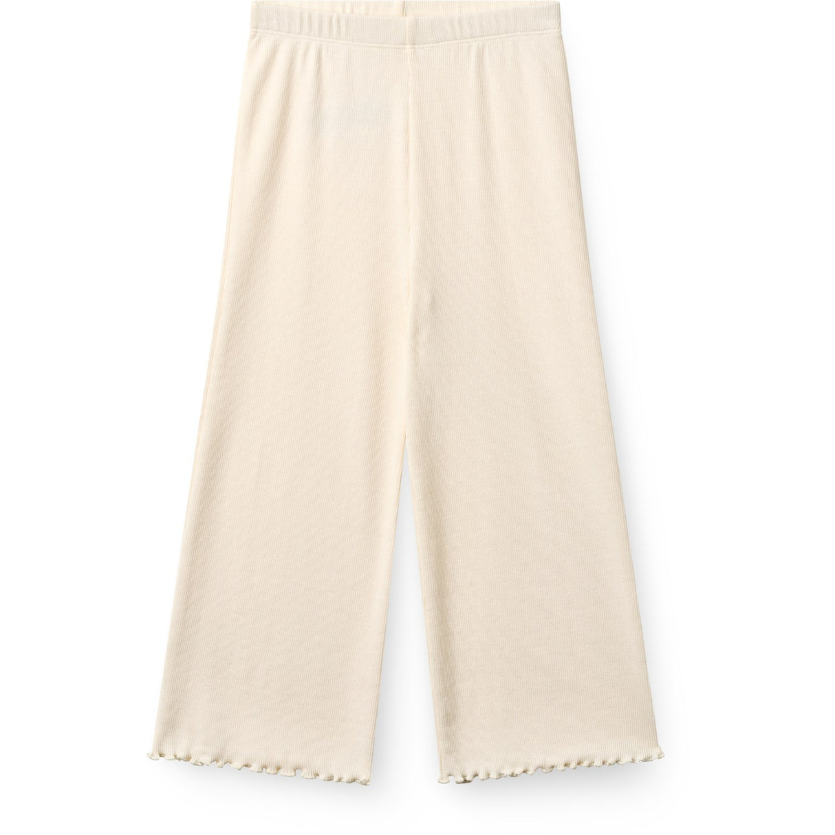 COPENHAGEN COLORS Cream Modal Rib Wide Bukser