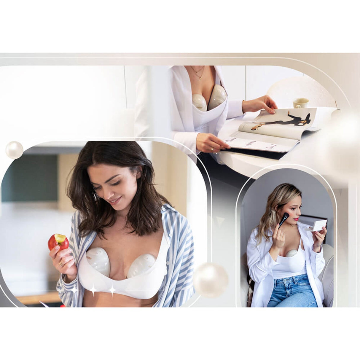 Neno Hvid Brystpumpe Perla Håndfri Dobbelt