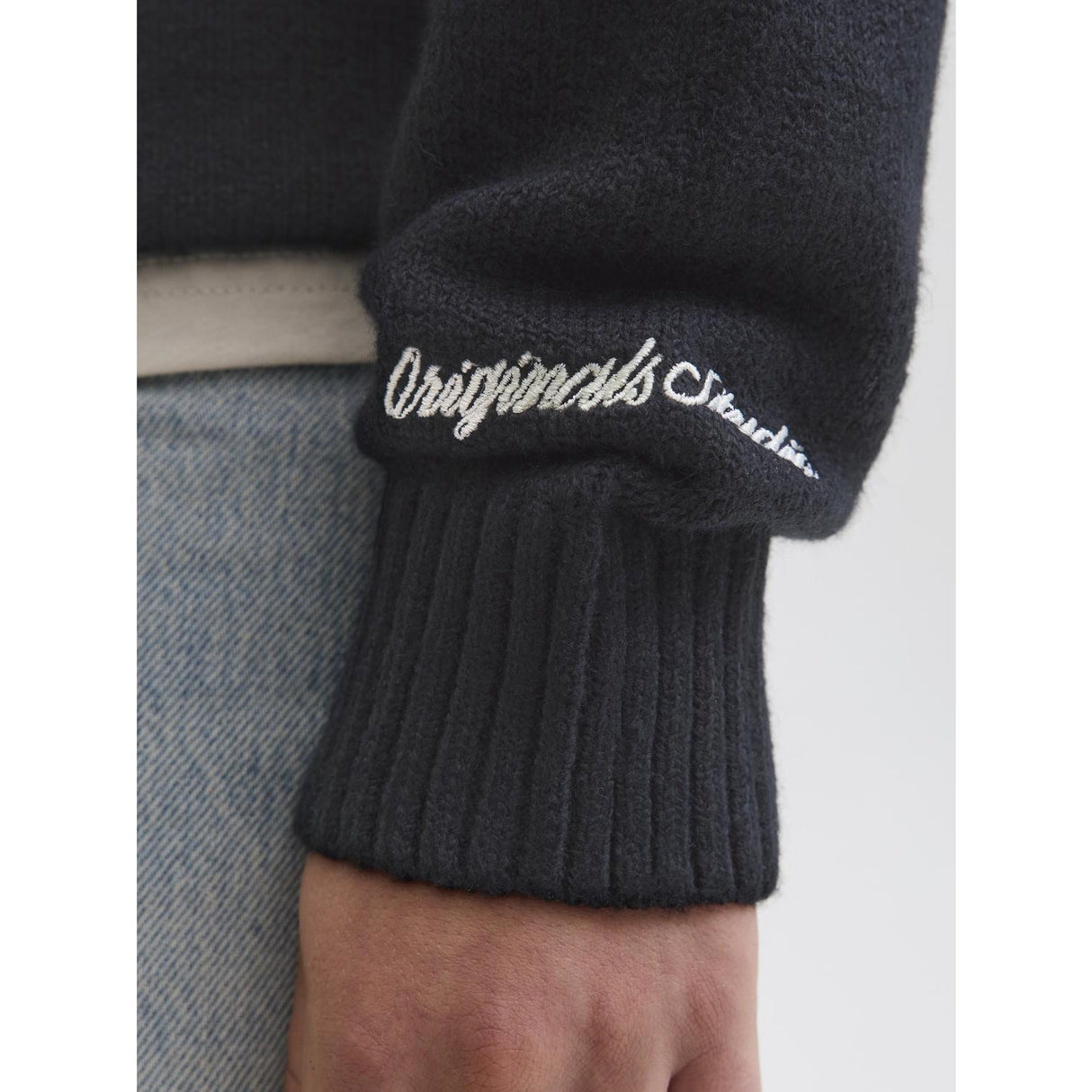 Jack & Jones Junior Black Jornorrebro Strik Crew Neck Sn Jnr