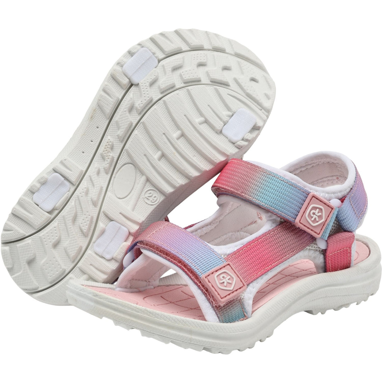 Color Kids Bridal Rose Colorblock Sandaler M/ Velcro