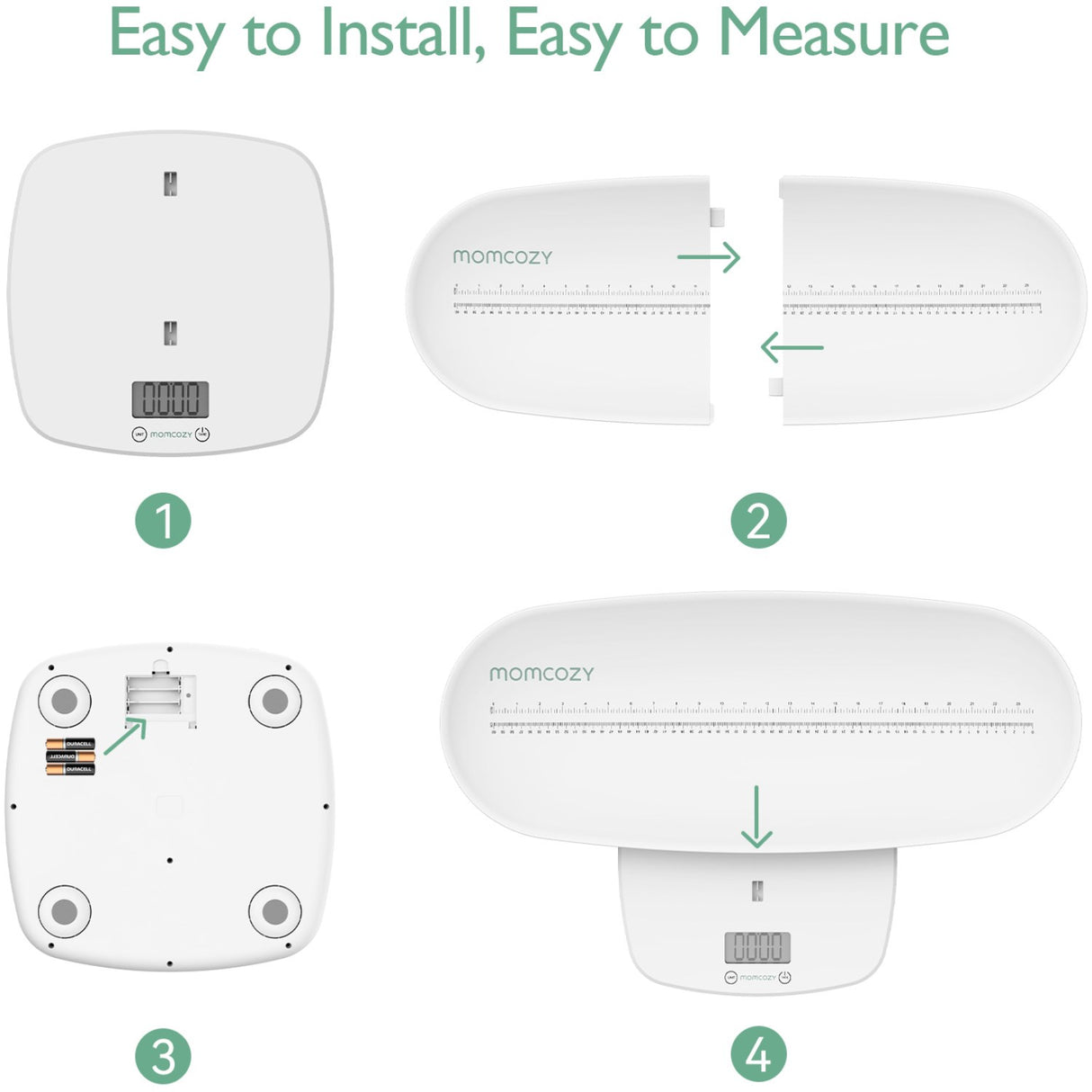 Momcozy Multi-Function Baby Vægt - Vægt- og Højdemåler