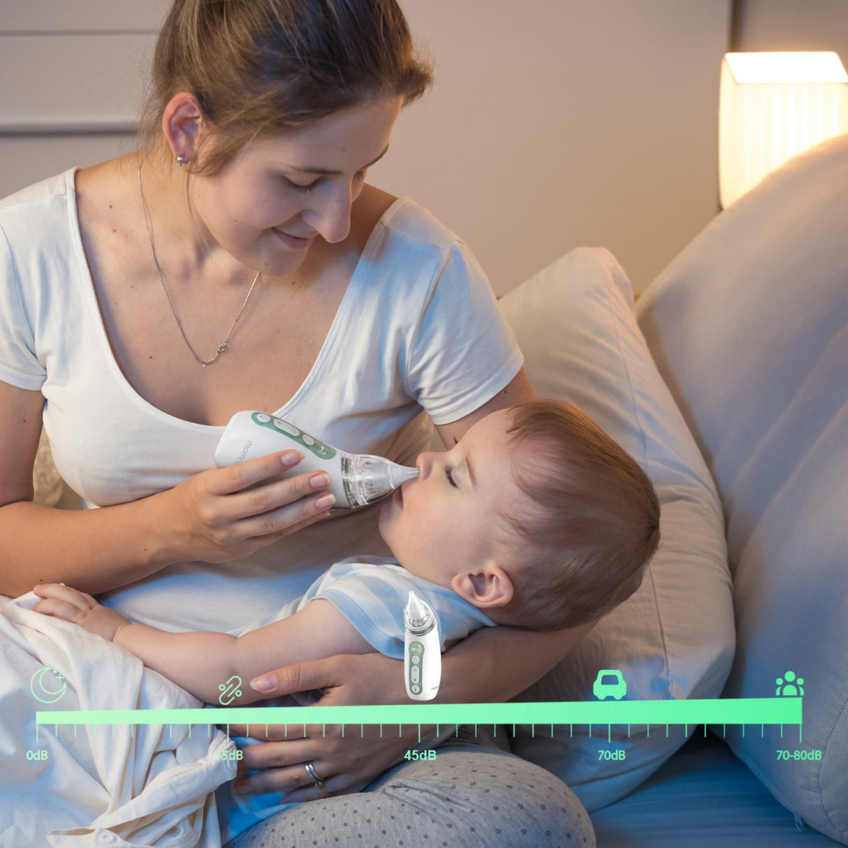 Momcozy Baby Nasal Aspirator- Lang Batteri Levetid