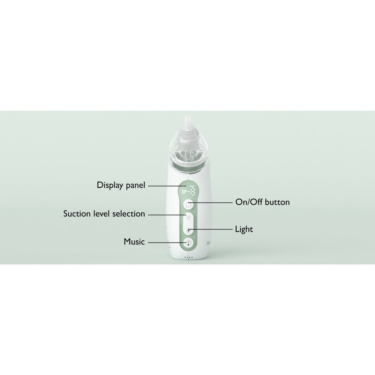 Momcozy Baby Nasal Aspirator- Lang Batteri Levetid