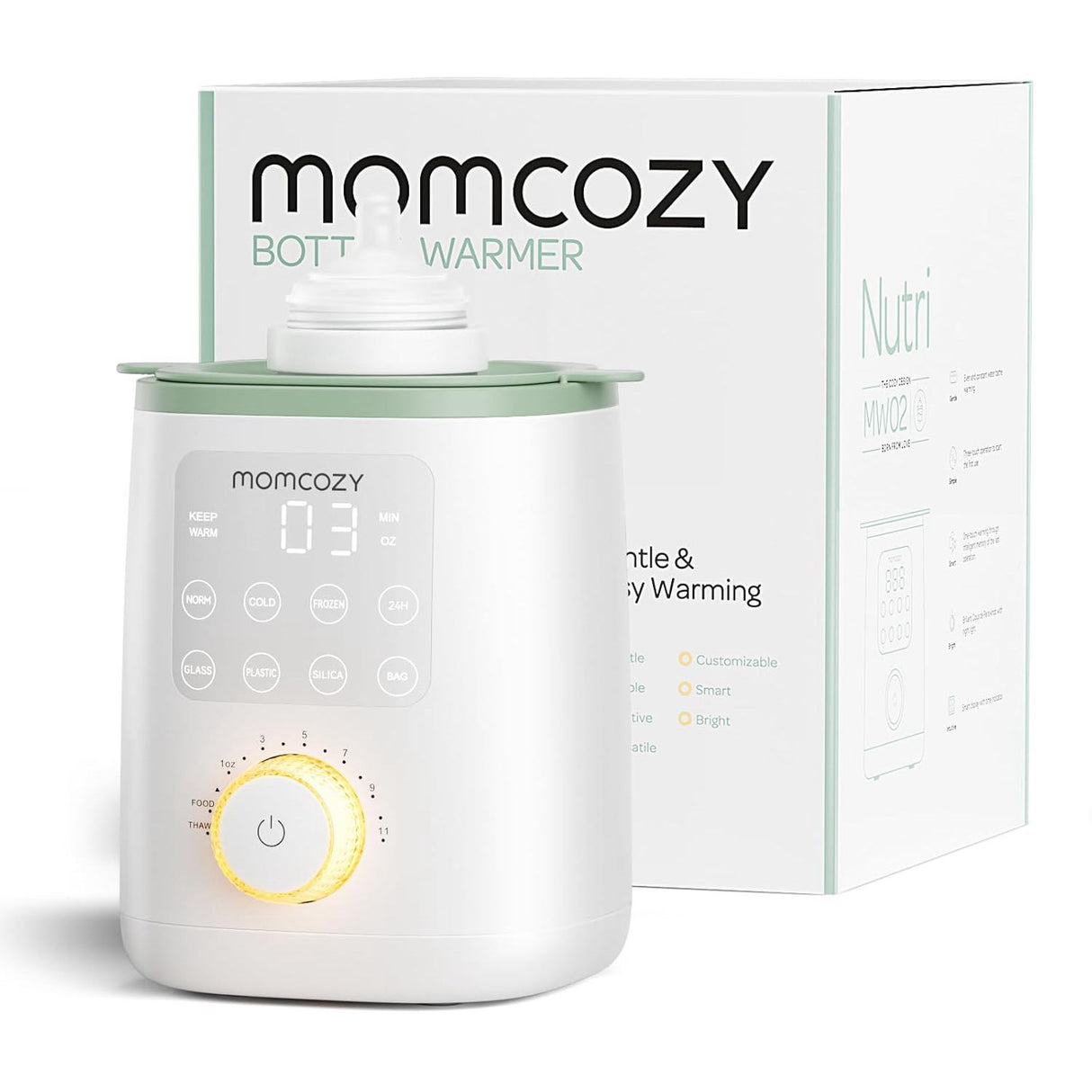 Momcozy Dual Lights Vandvarmer Til Nattefodring