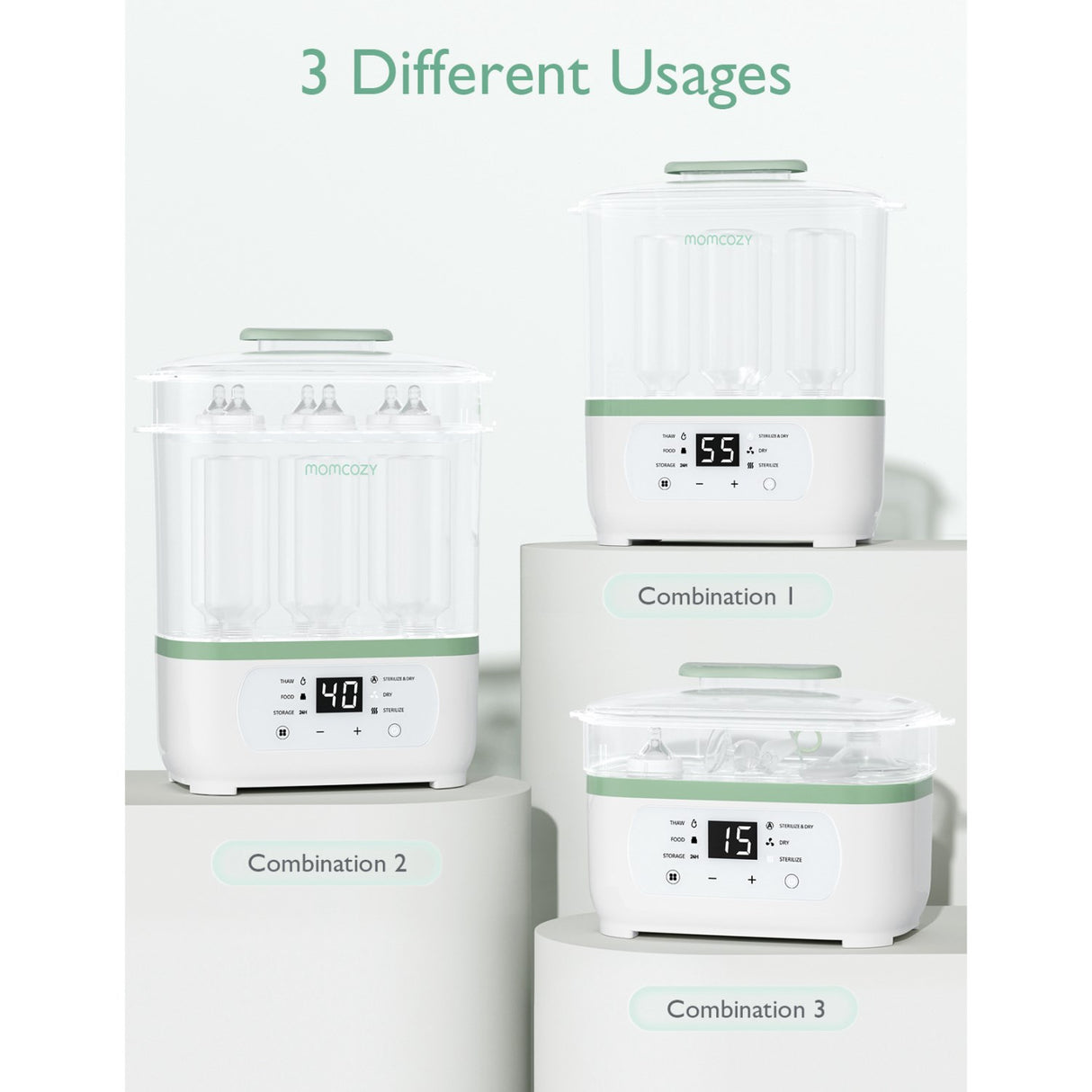 Momcozy 8-in-1 Elektrisk Damp Baby Flaske Sterilisator