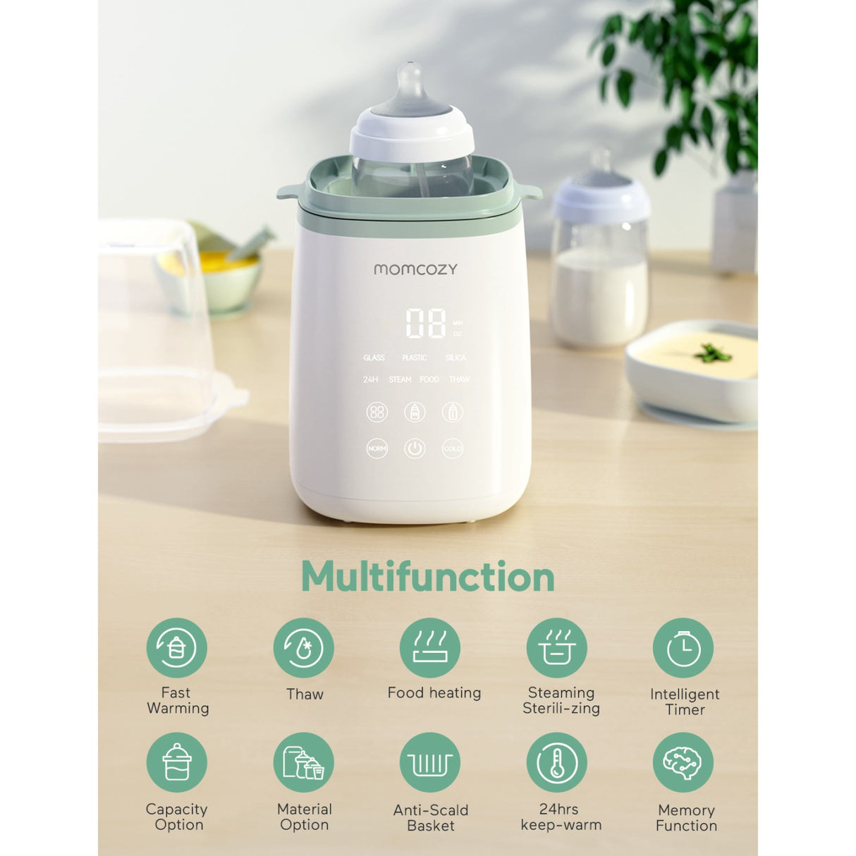 Momcozy MW01 6-in-1 Fast Baby Flaskevarmer