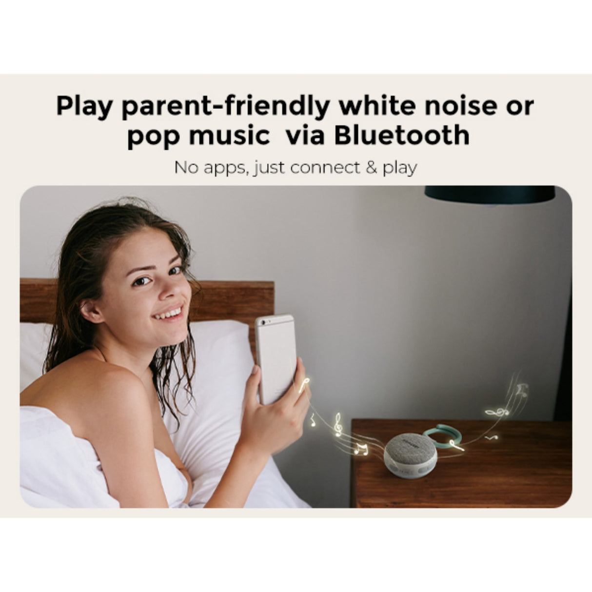 Momcozy Portable Sound Maskine Med Natlys