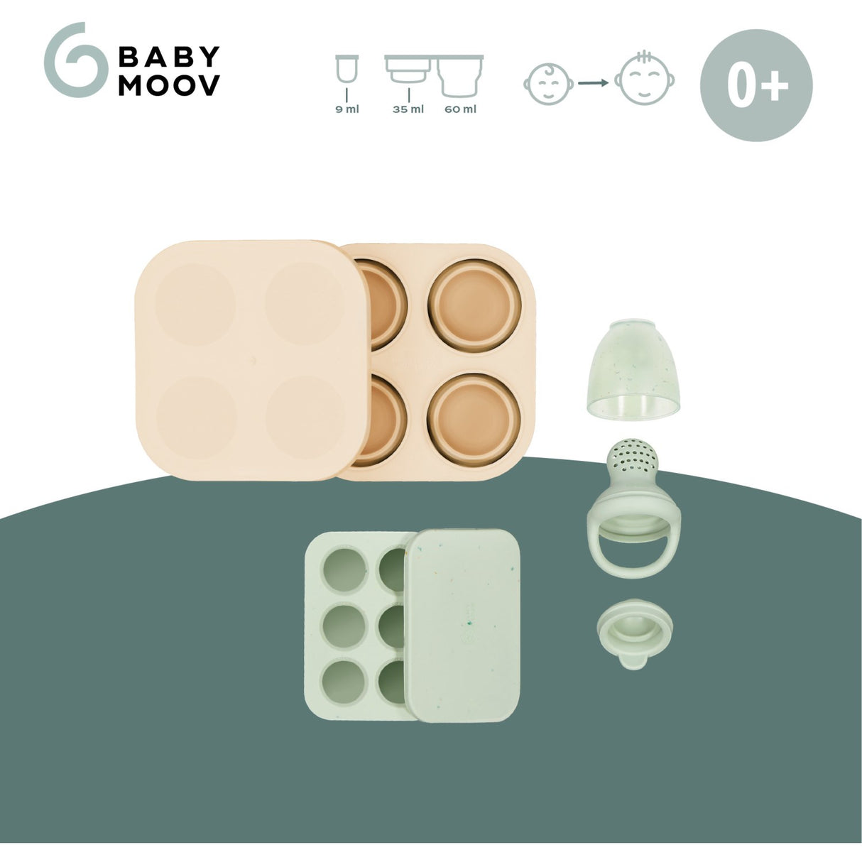 Babymoov Multi Silikone Containers & Feeder Sæt
