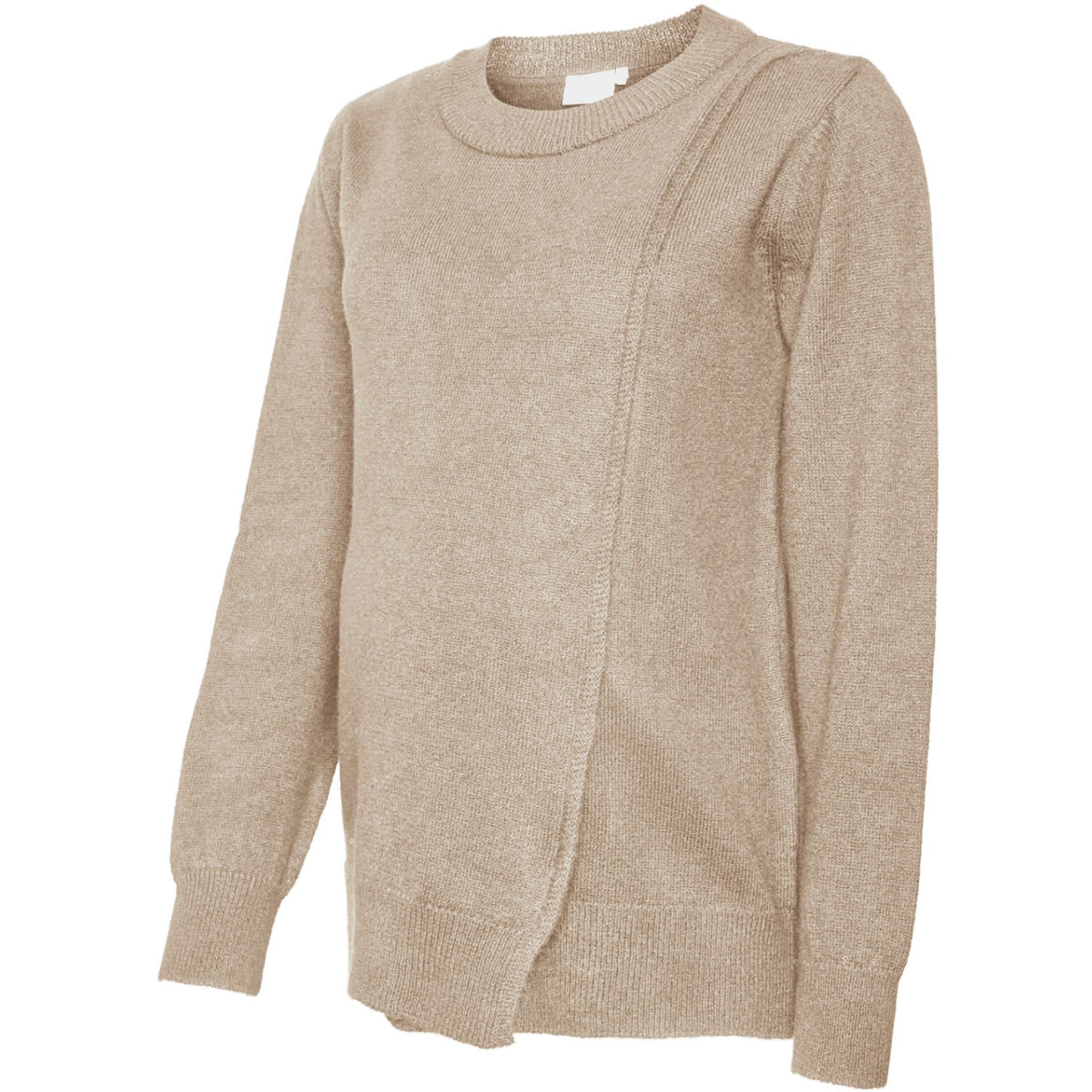 Mama;licious Natural Melange Mlnewanne Iris L/S Strik Top 2F Noos