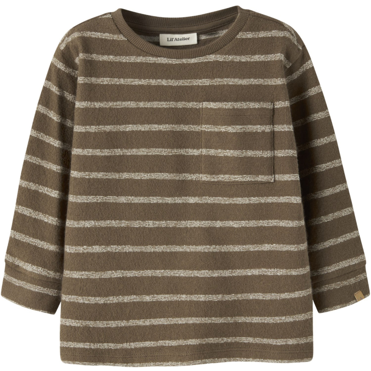 Lil'Atelier Teak Turtledove Nmmoby Ls Loose Top Lil