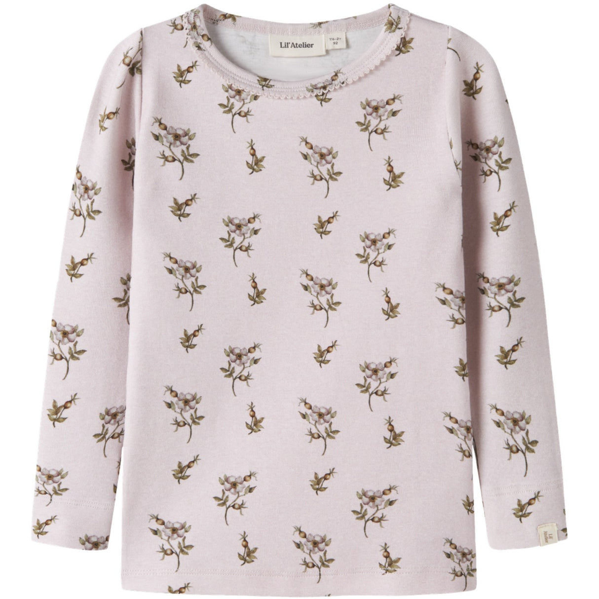 Lil'Atelier Hushed Violet Apple Rose Nmfgayo Sig Ls Slim Top Lil