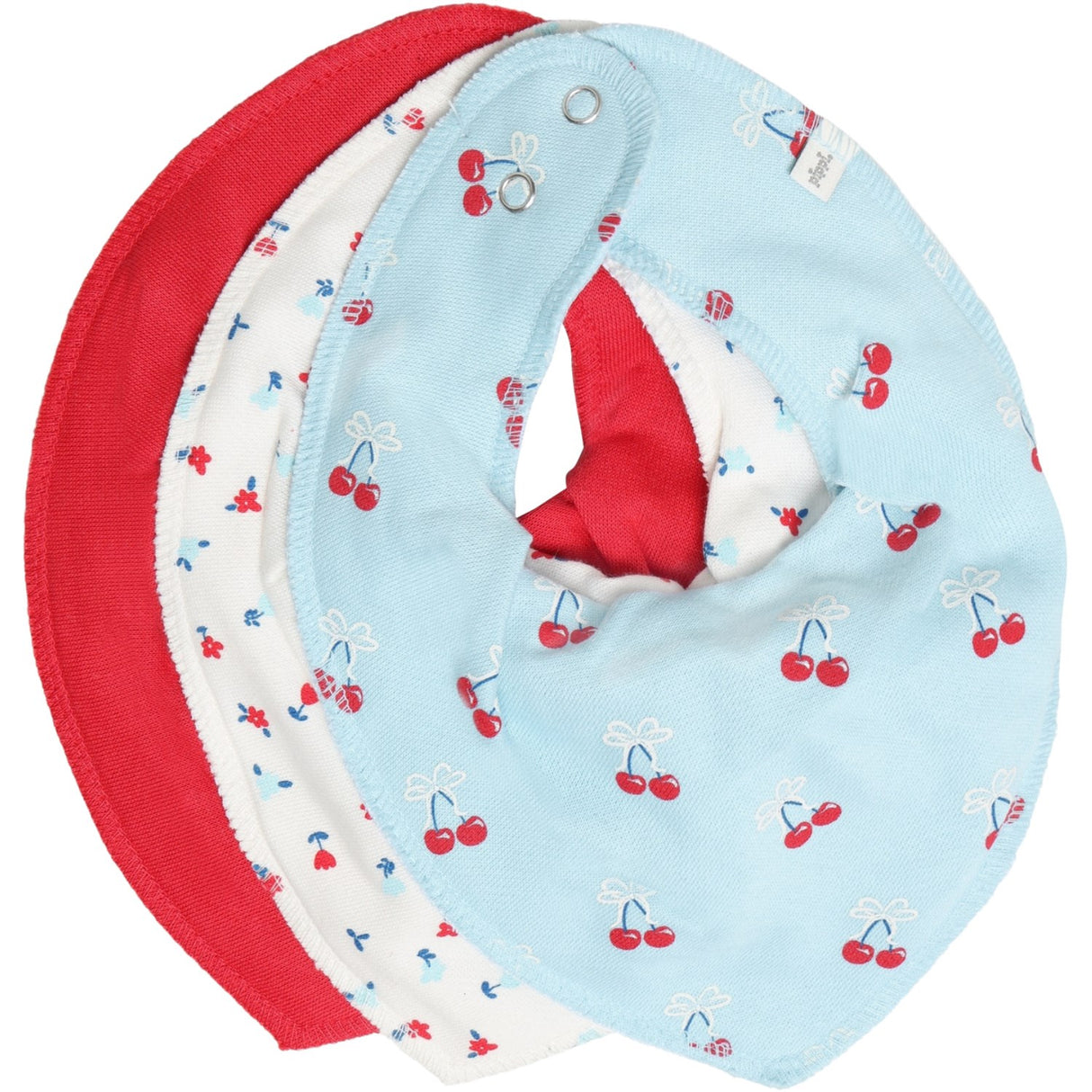 Pippi True Red Bandana Savlesmæk Girl -Aop (3-Pack)