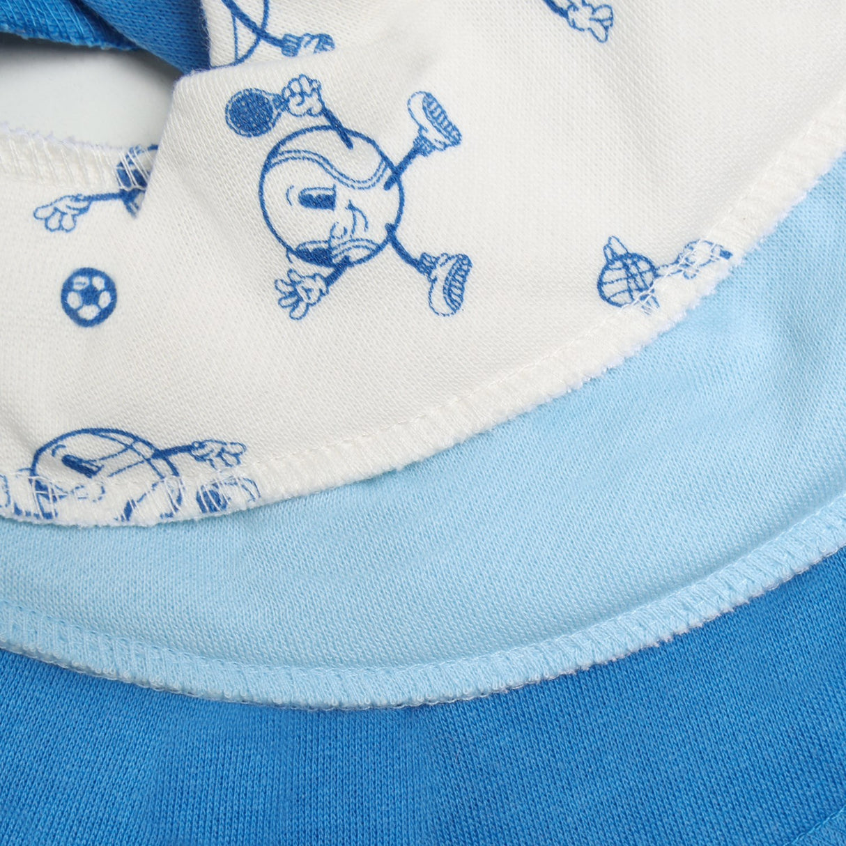 Pippi Light Dusty Blue Bandana Savlesmæk Boy -Aop (3-Pack)
