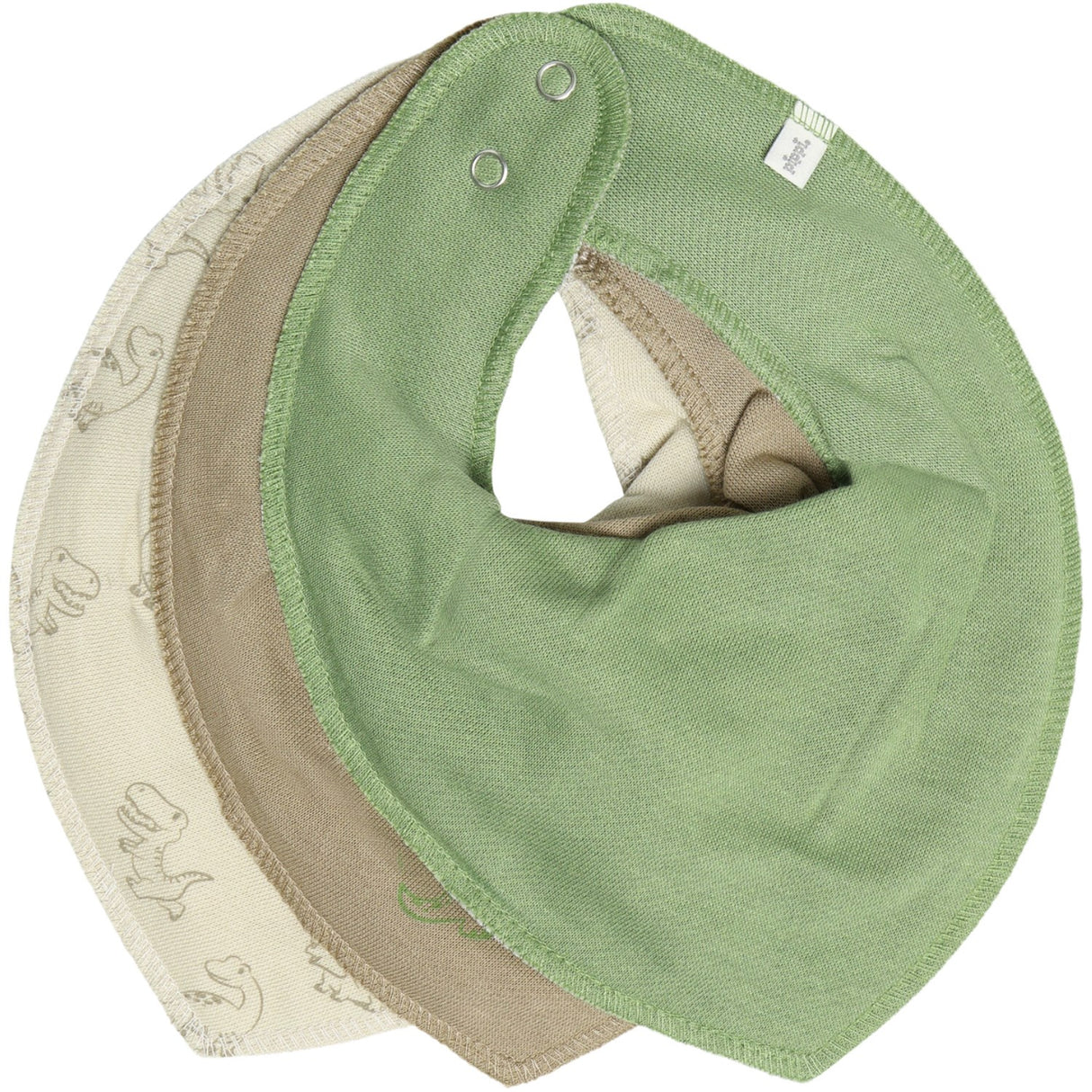 Pippi Silver Mink Bandana Savlesmæk Boy -Aop (3-Pack)