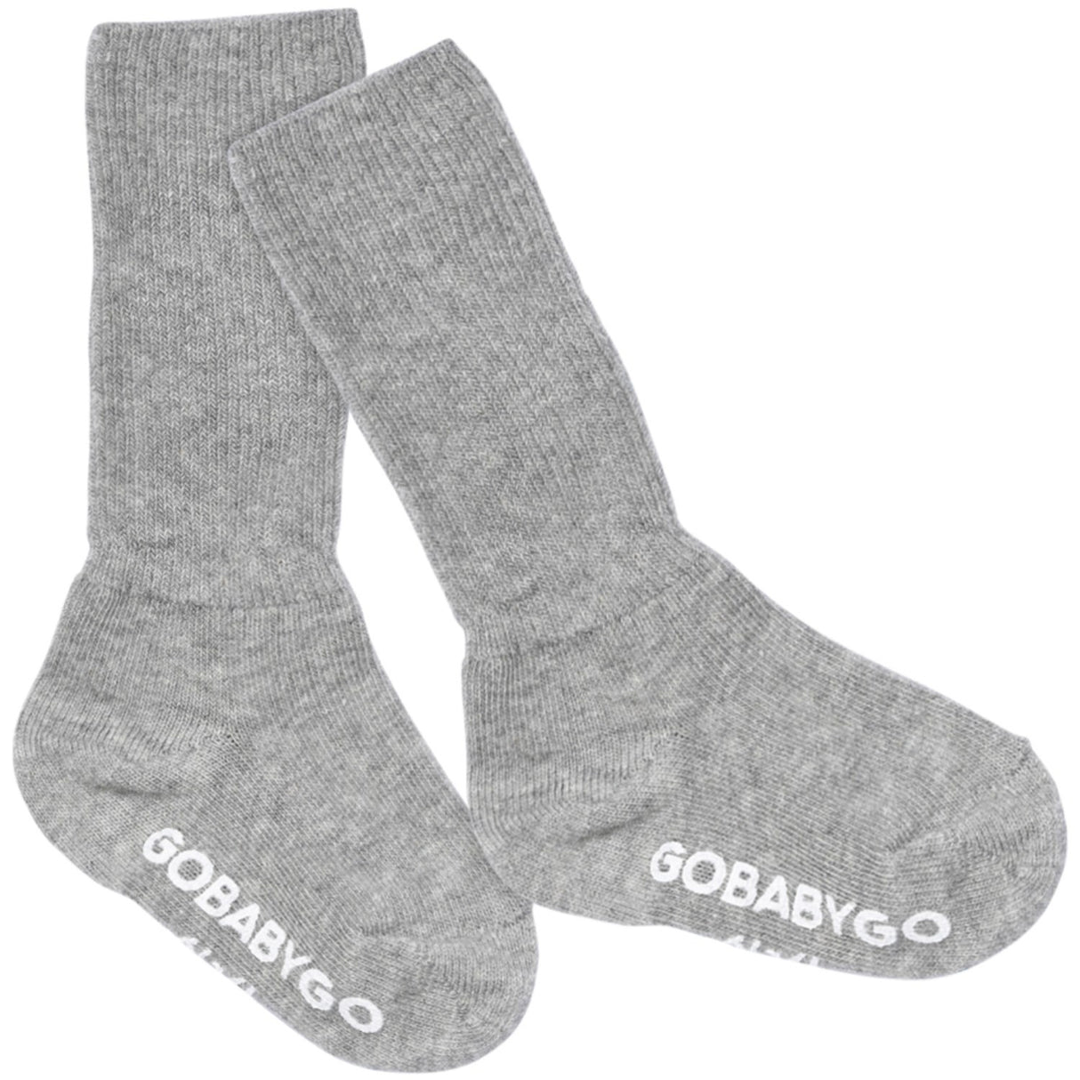 Gobabygo Grey Melange Non Slip Strømper