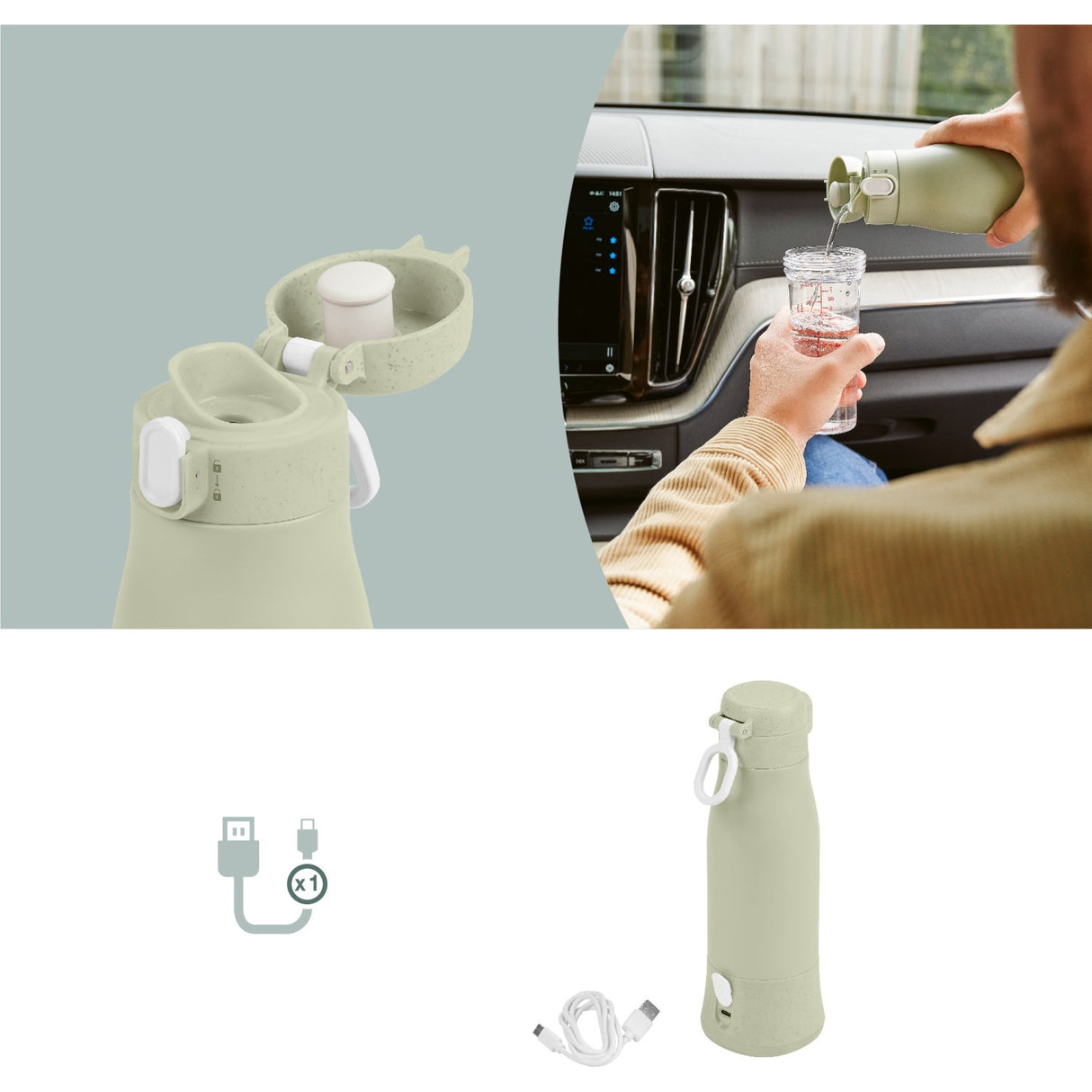 Babymoov Sage Green Moov & Feed Autonomous Flaske Varmer