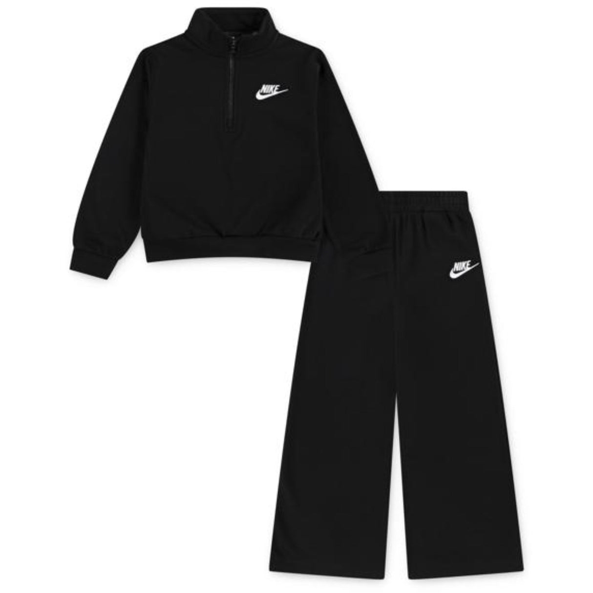 NIKE Black Wide Leg Club Fleece Sæt
