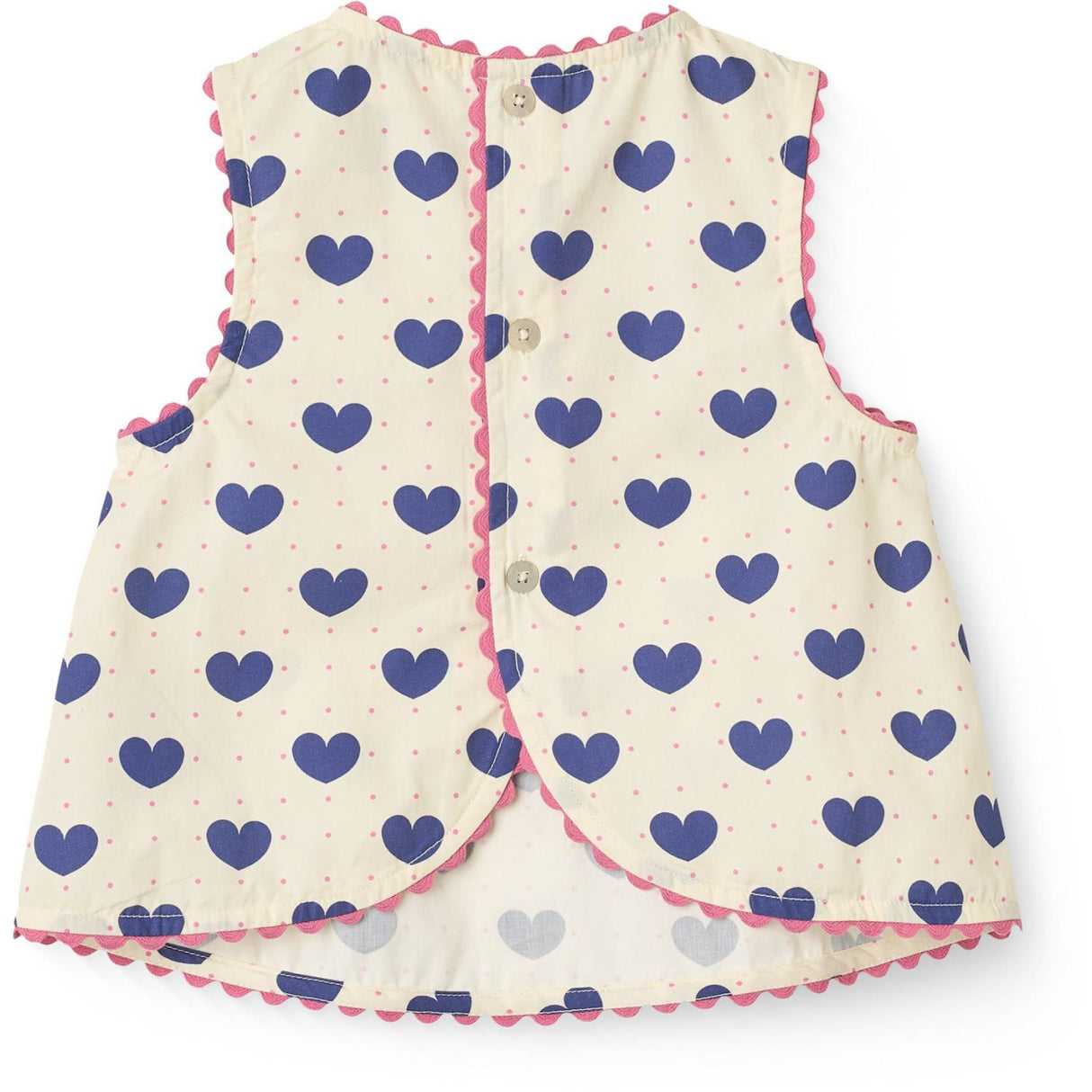 COPENHAGEN COLORS x Luksusbaby Heart Aop Ocean Heart and Dots Bluse m/Shorts Sæt