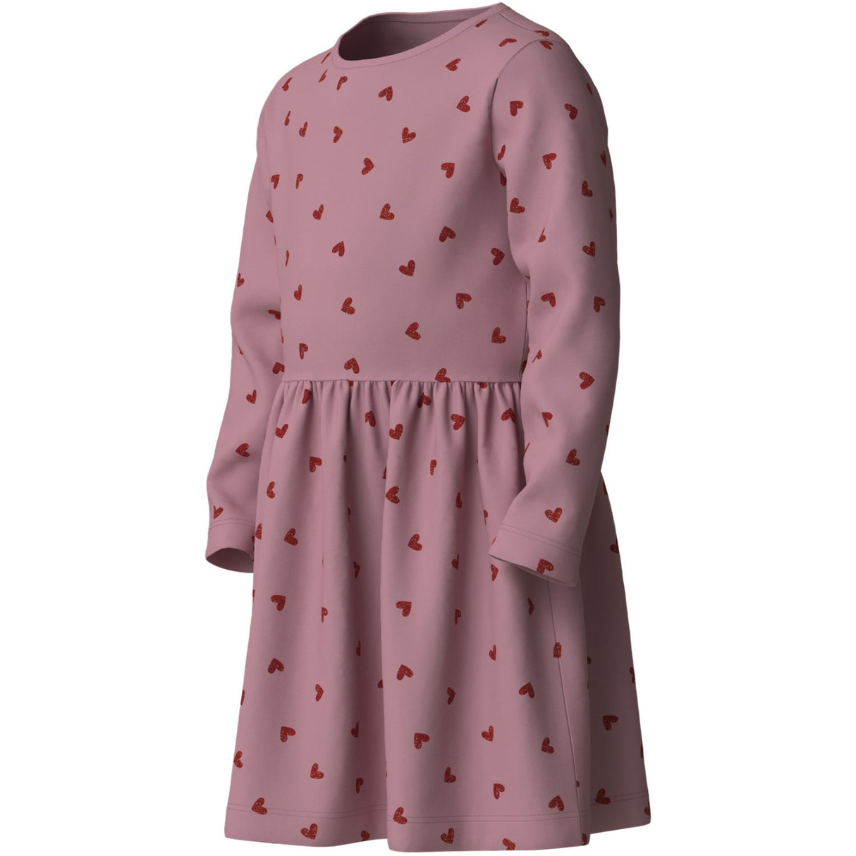 Name It Lilas Red Glitter Hearts Nmfvivian Ls Kjole