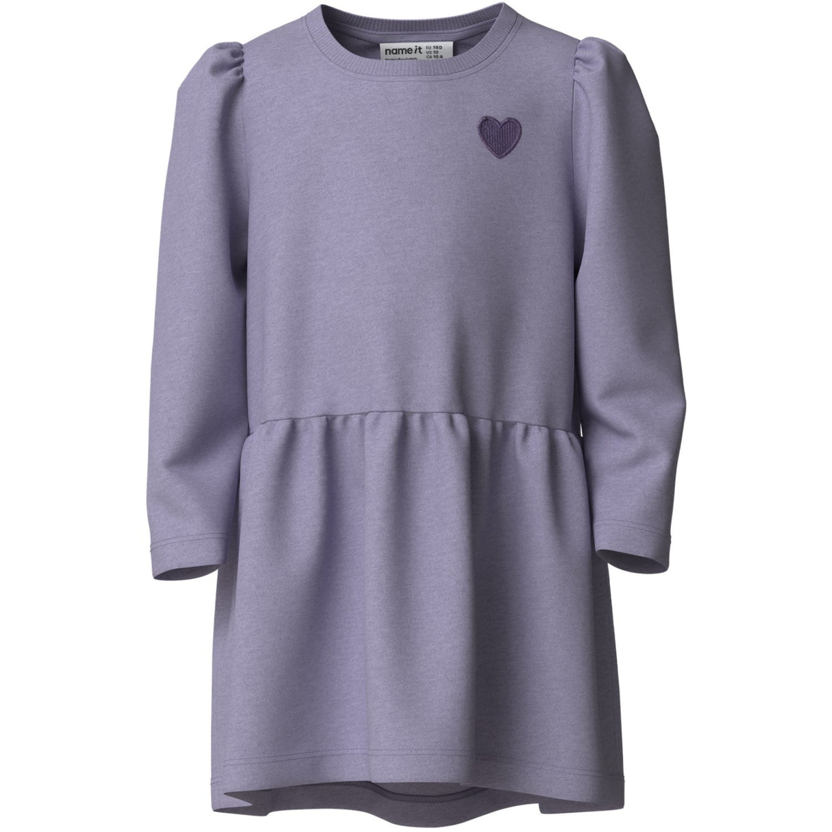 Name It Heirloom Lilac Heart Embroidery Nmfvima Ls Swe Kjole Bru