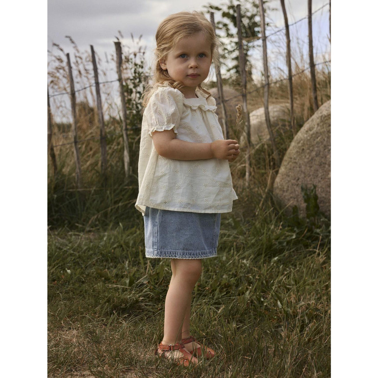 Lil'Atelier Coconut Milk Nmfhosa Ss Loose Skjorte Lil