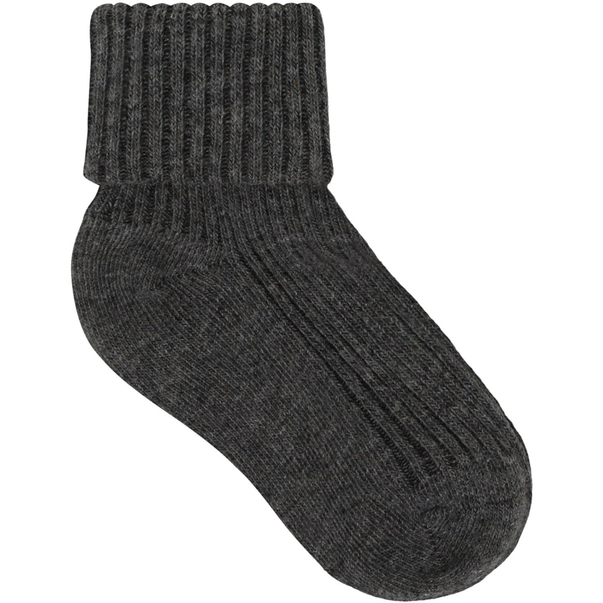 Minymo Light Grey Melange Baby 2X2 Rib Strømpe 3-Pak