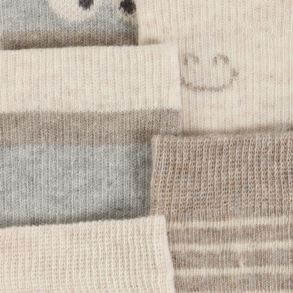 Minymo Light Grey Melange Strømper M/ Pattern 5-Pack