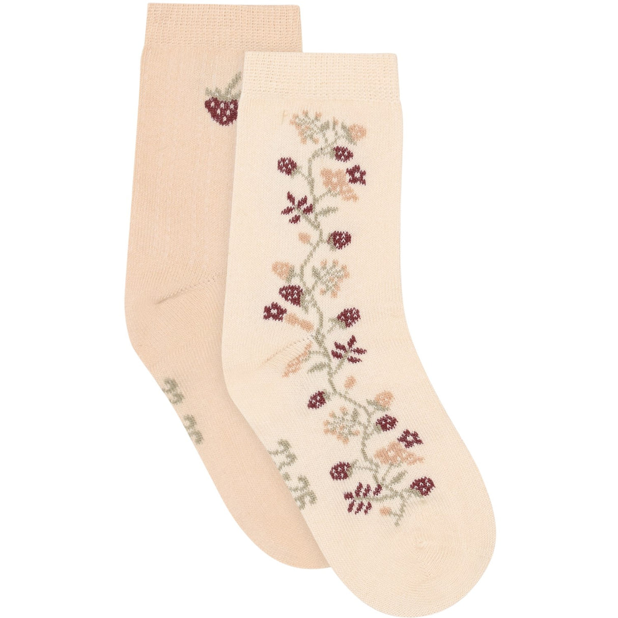 Minymo Birch Strømper M/ Lettuce Edge 2-Pak