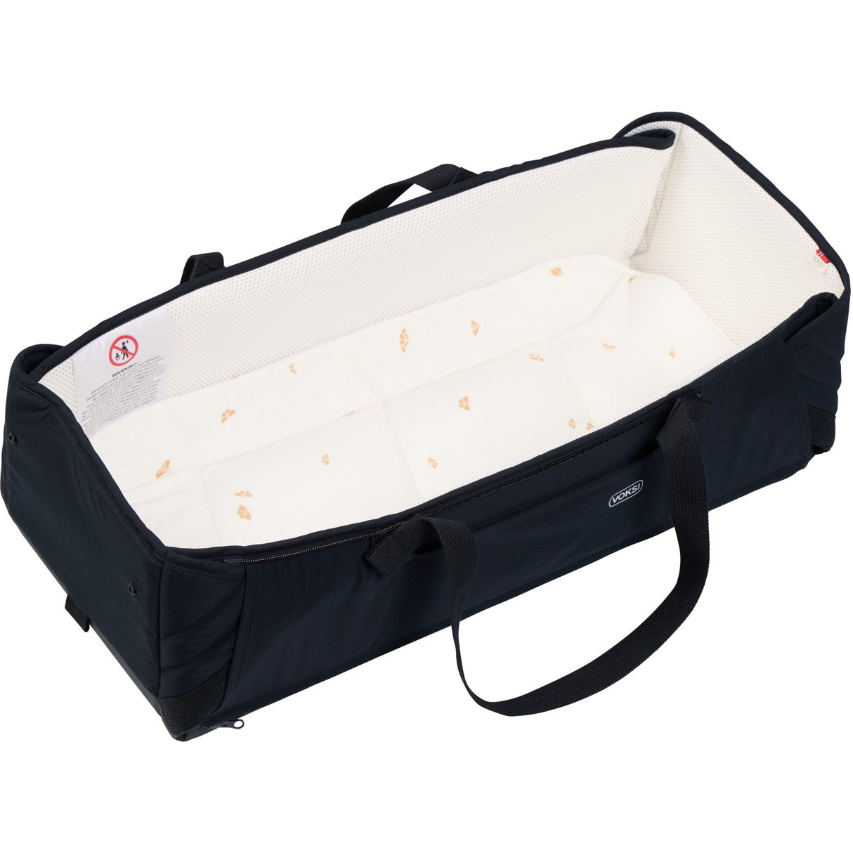 Voksi® Black Leaf Carry Me Inklusiv Sun Canopy Og Mosquito Net Bundle