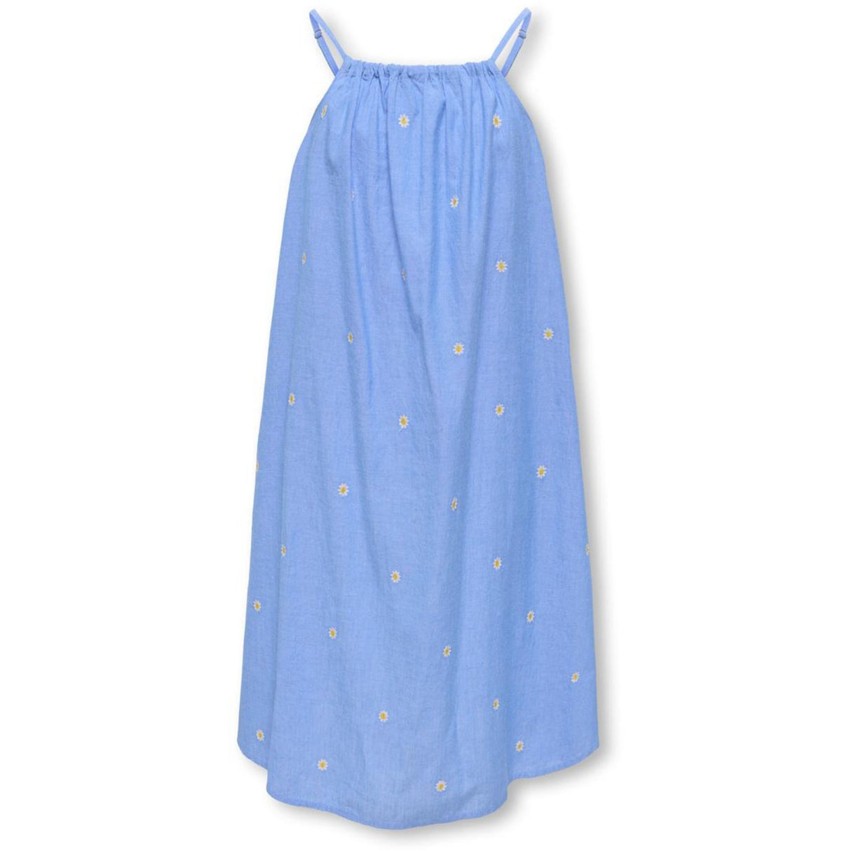 kids ONLY Cashmere Blue Emb Daisy Kogmalou Sl Emb Strop Kjole Wvn