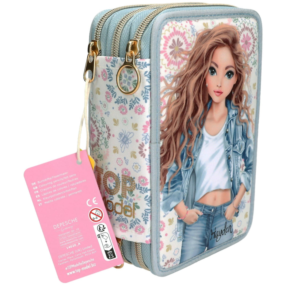 TOPModel Festival Fun Triple Pencil Case