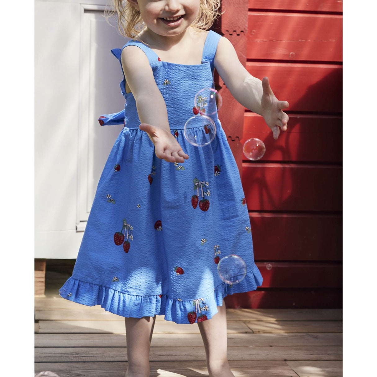 Fliink Marina Blue Aop Elma Strop Kjole