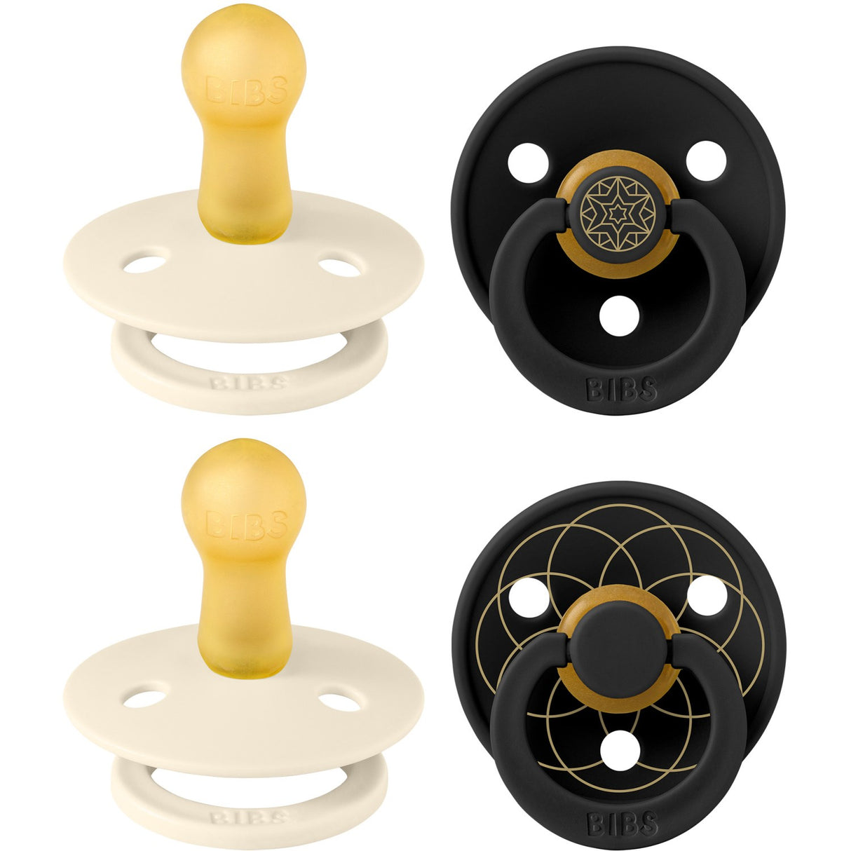Bibs Ivory Gold Black Gold Sut Studio Colour 4 Pak Noor & Layl Latex