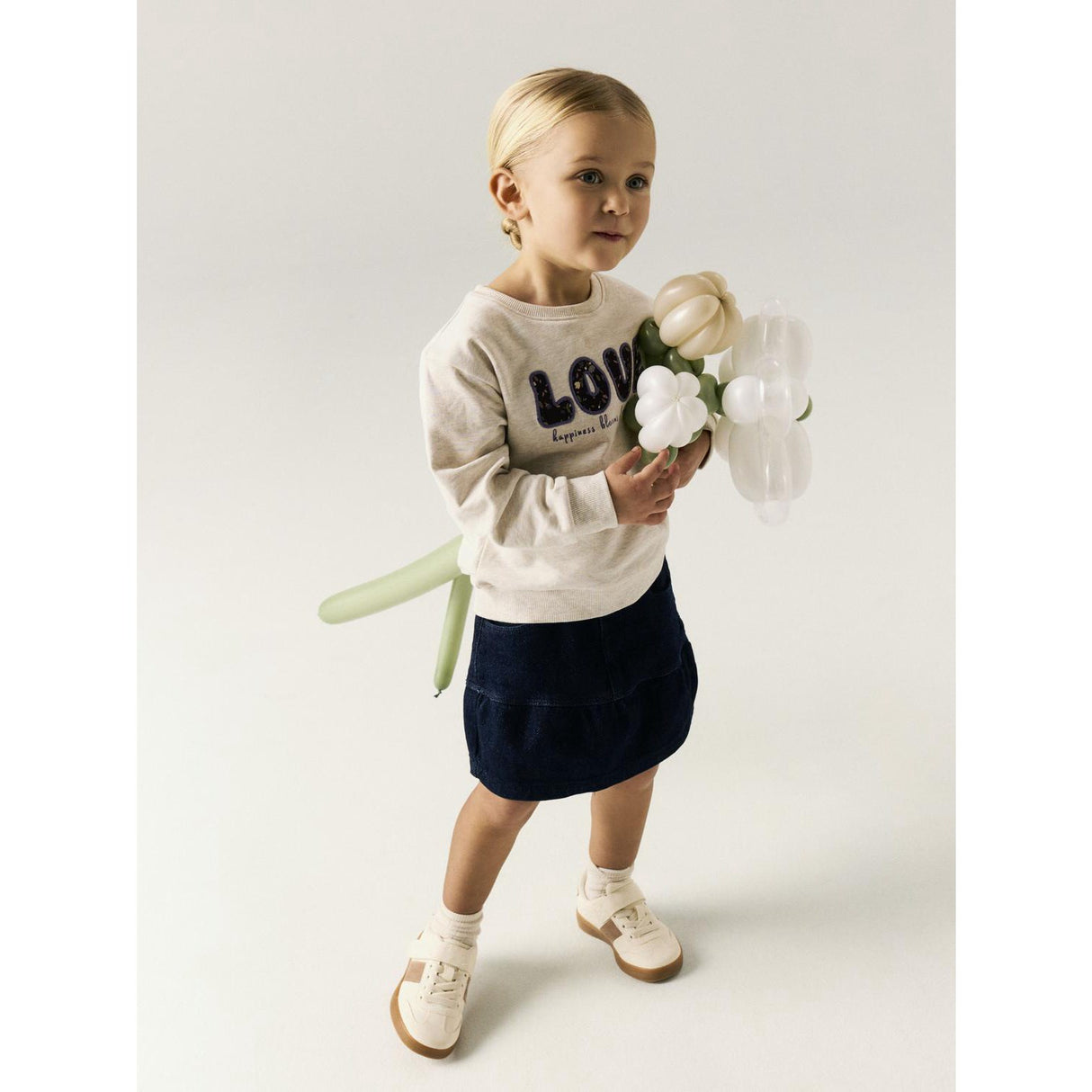 Name It Dark Blue Denim Nmfliv Dnm Glitter Nederdel 1208-Lu