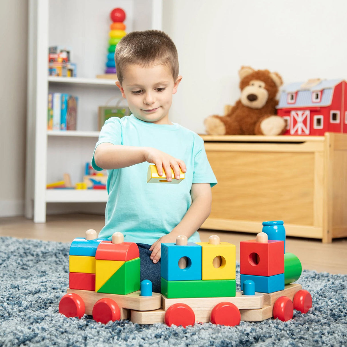 Melissa & Doug Multifarvet Legetøj - Tog Til Stabling