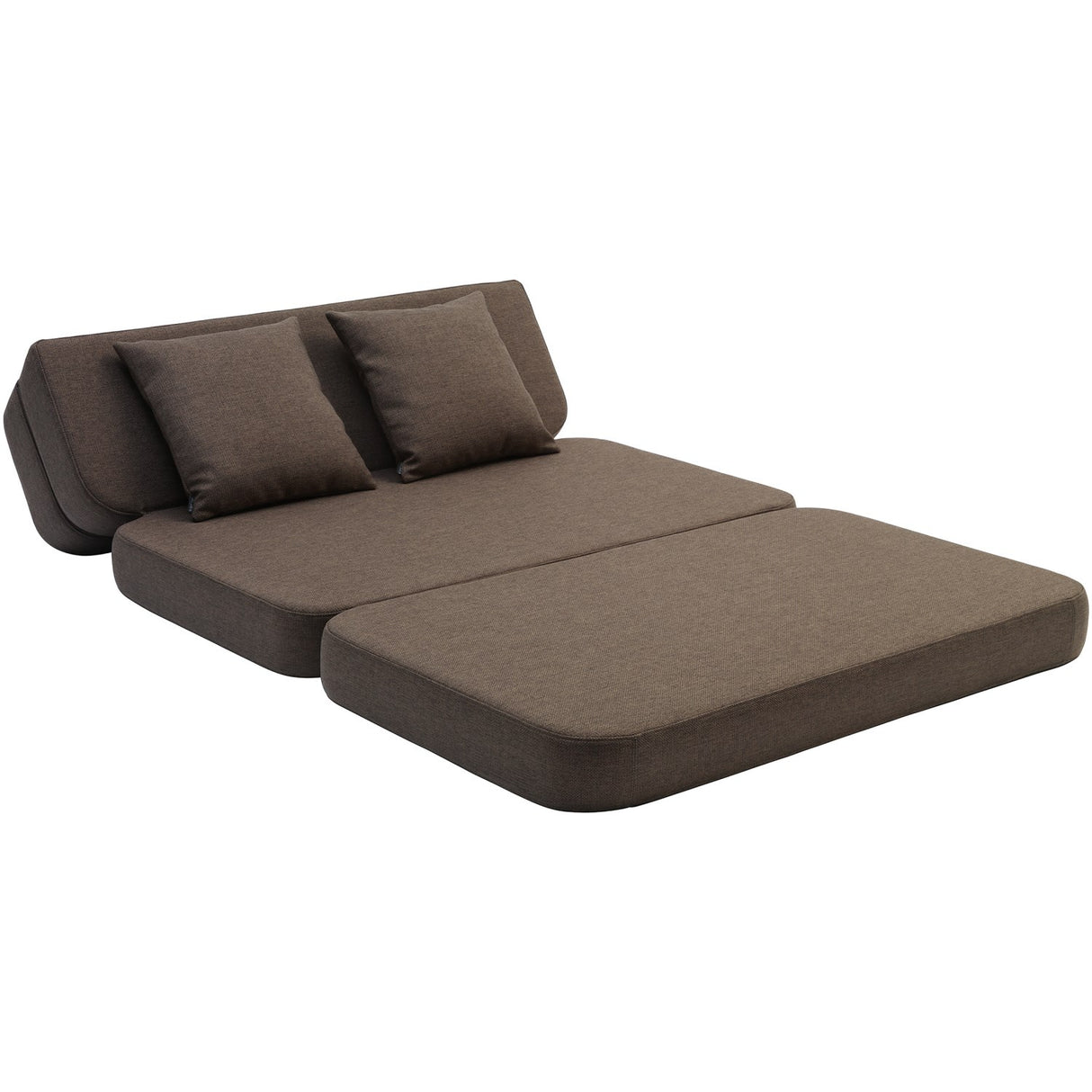 by KlipKlap Brown Sand KK 3 Fold Sofa 120 Cm