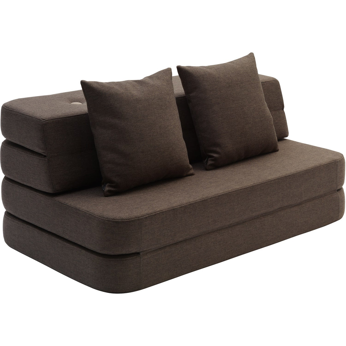 by KlipKlap Brown Sand KK 3 Fold Sofa 120 Cm