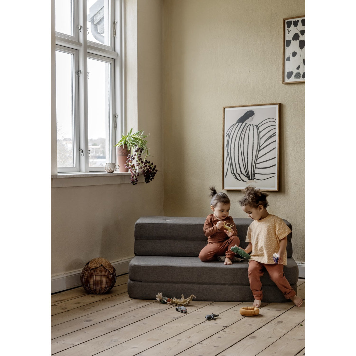 by KlipKlap Brown Sand KK 3 Fold Sofa 120 Cm