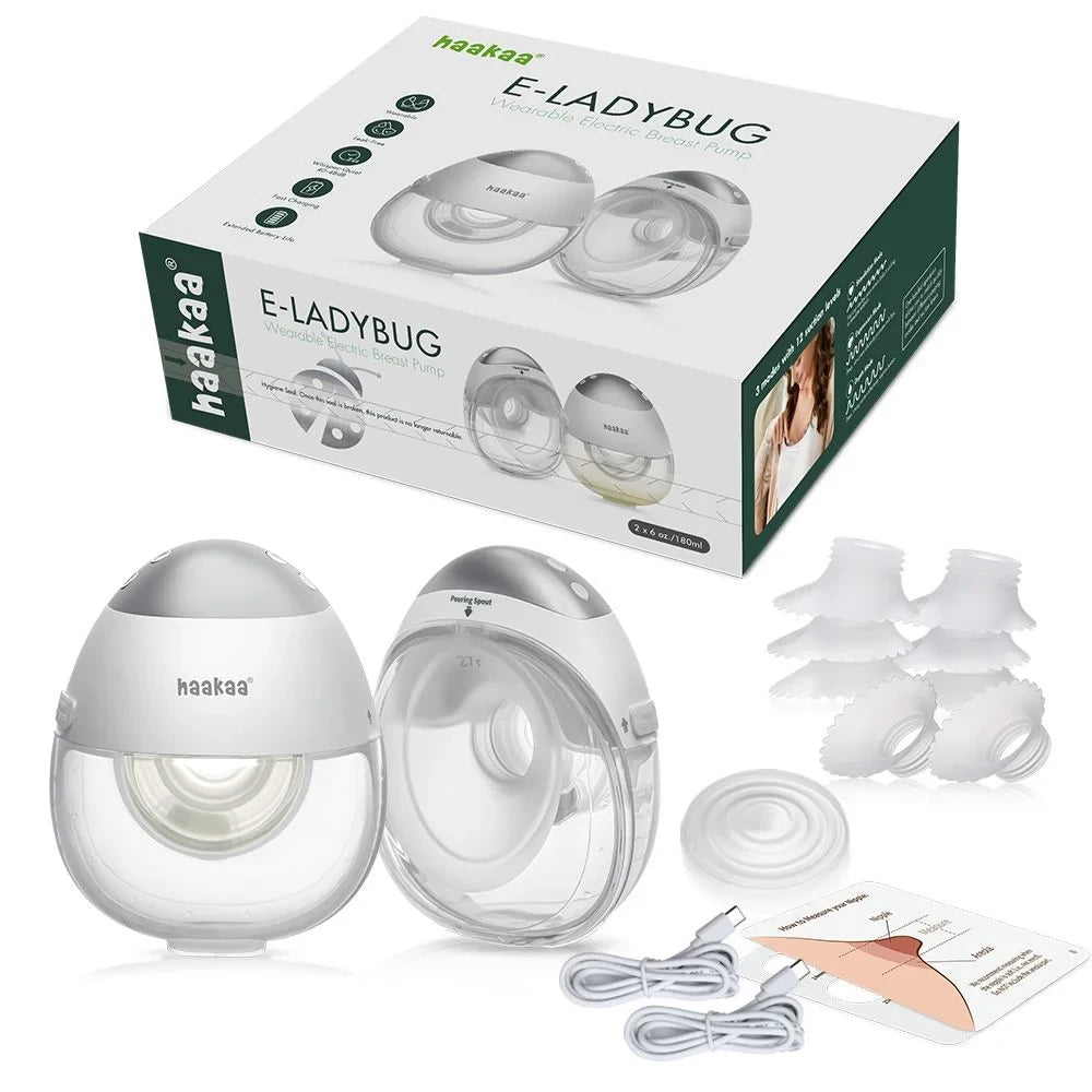 Haakaa E-Ladybug Wearable Electric Brystpumpe - 2Pc