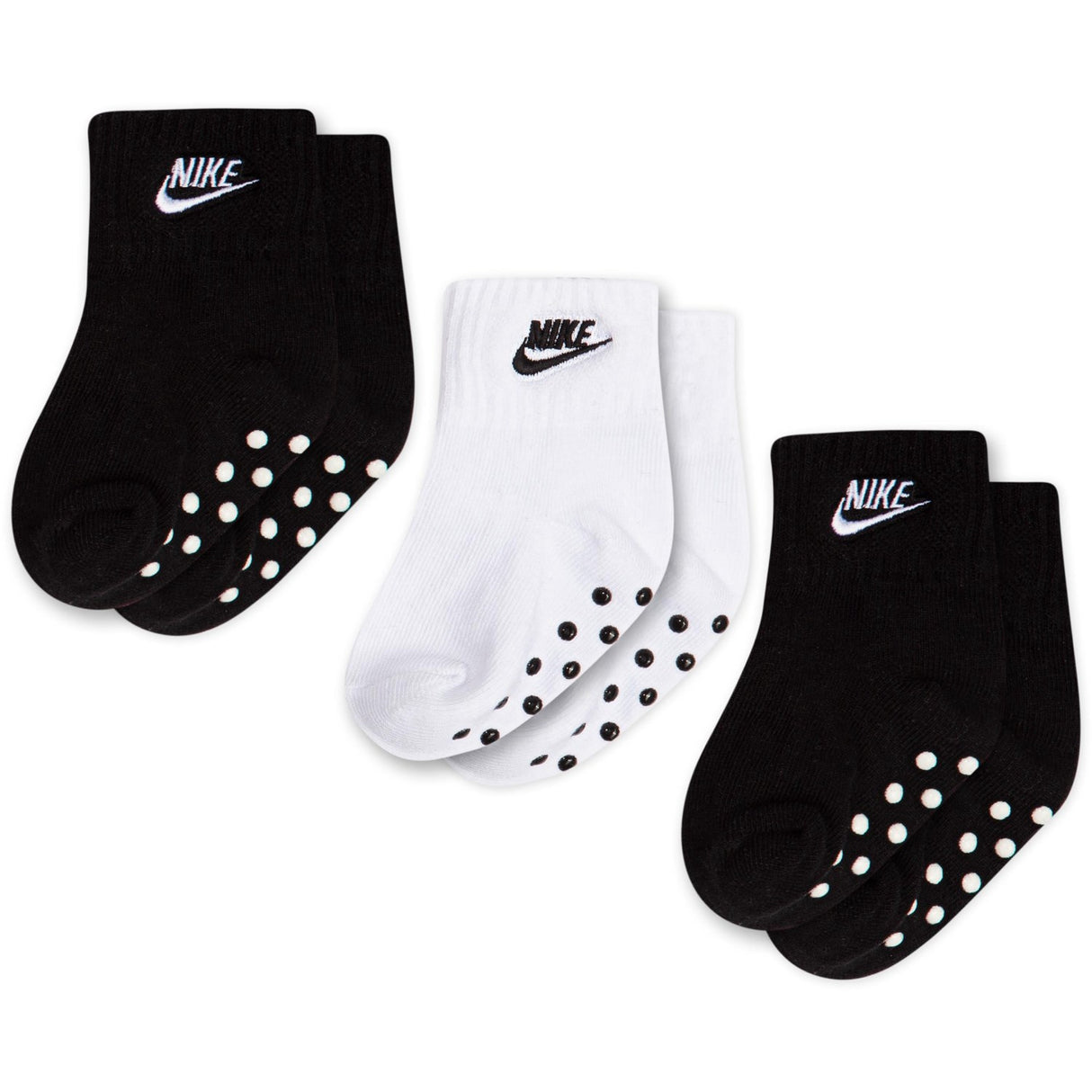 NIKE Black Core Futura Gripper Strømper 3-Pak