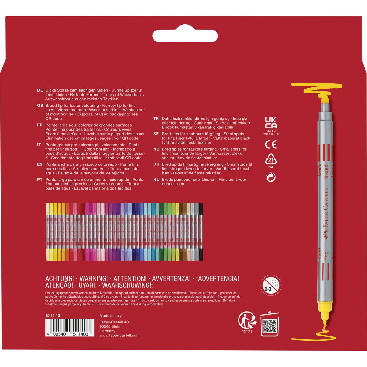 Faber-Castell Tusser Dobbelt Tyk/Tynd 40 Stk
