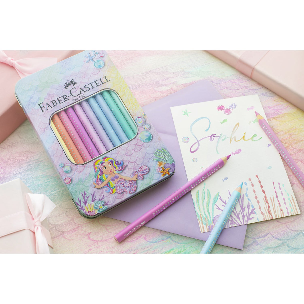 Faber-Castell Jumbo Sparkle Farveblyanter Pastel
