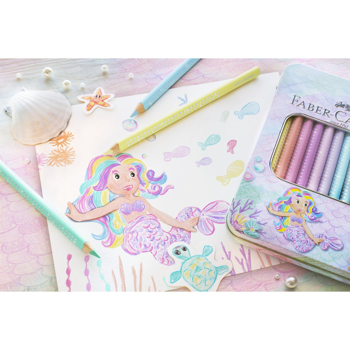 Faber-Castell Jumbo Sparkle Farveblyanter Pastel