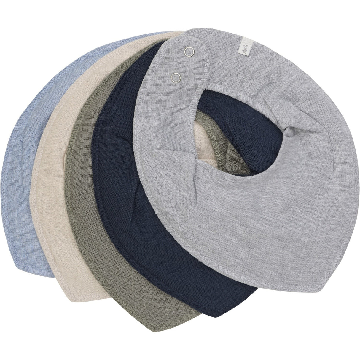 Pippi Blue Fog Bandana Hagesmæk - Solid (5-Pack)