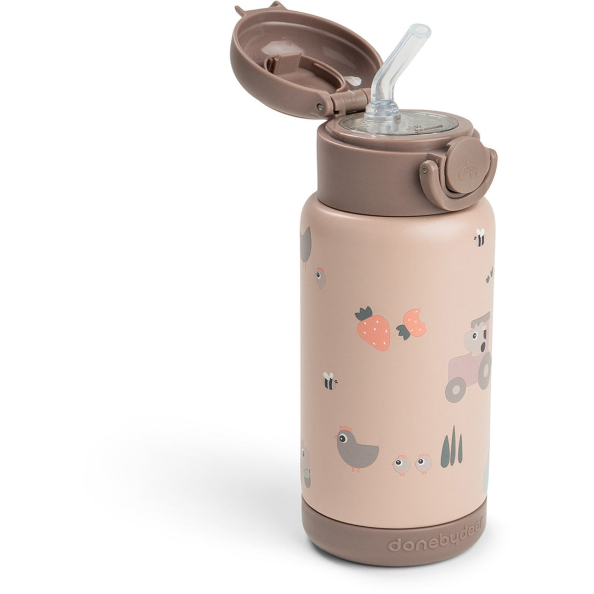 DonebyDeer Powder Tiny Farm Insulated Sugerør Flaske