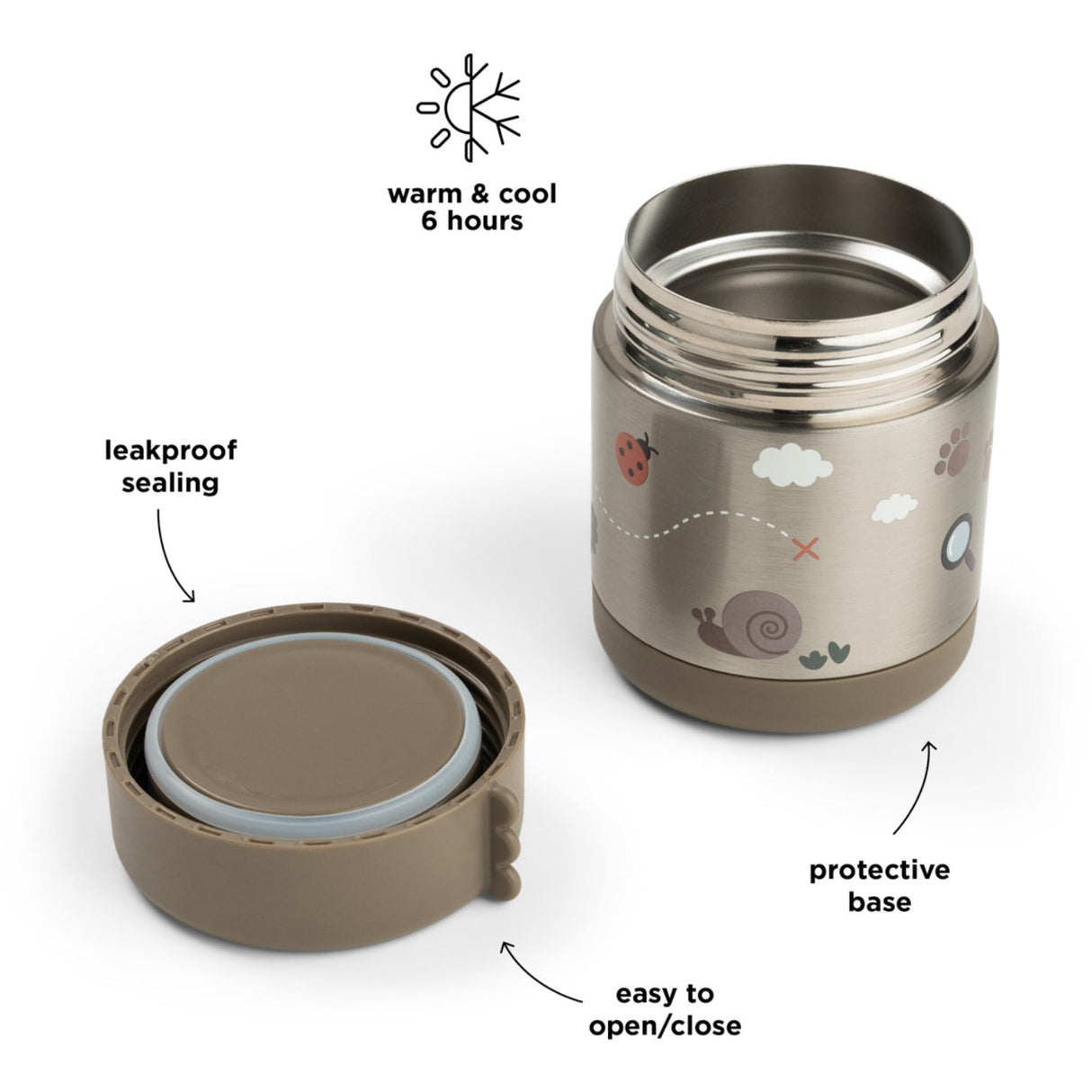 DonebyDeer Sand Tiny Trails Insulated Food Jar
