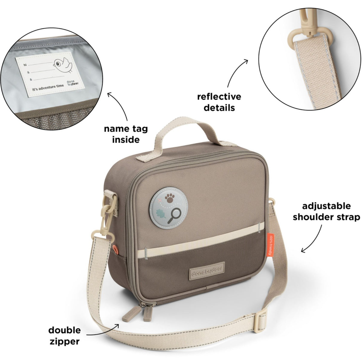 DonebyDeer Sand Tiny Trails Insulated Lunch Taske