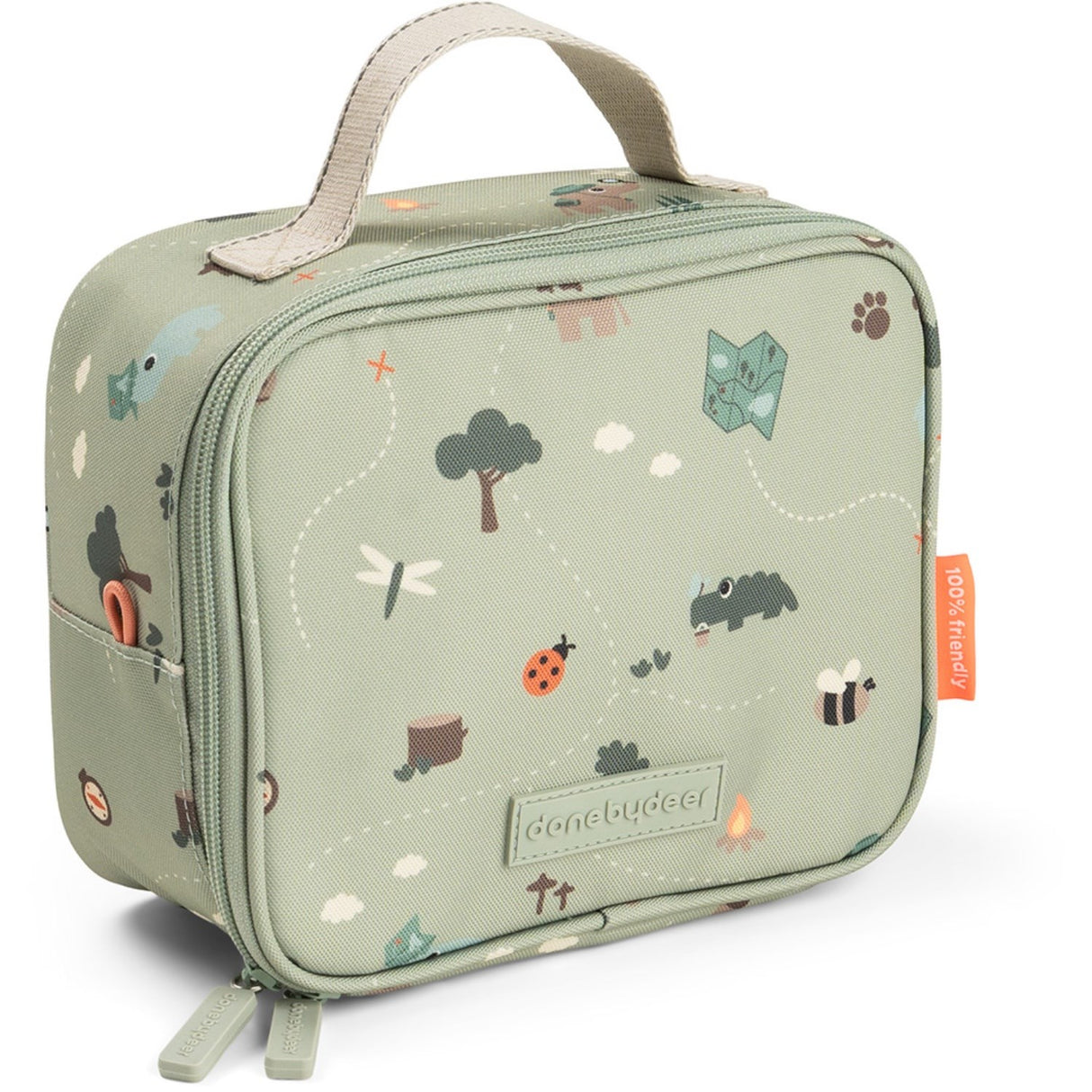 DonebyDeer Green Tiny Trails Tiny Insulated Lunch Taske