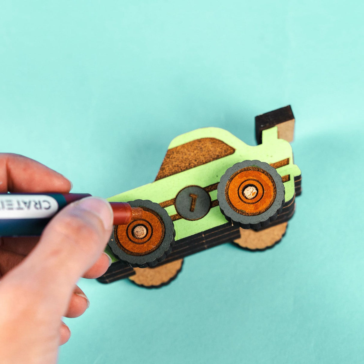 Crateit Town Wooden Legetøj Turbo Racer