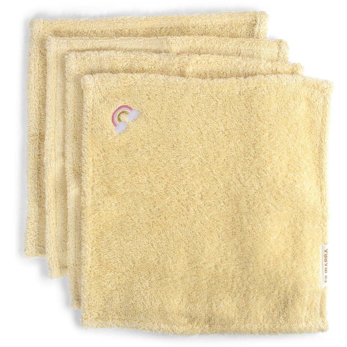 FILIBABBA Embroidered Rainbow Vaskeklude GOTS 4 Pak